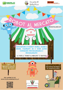 Immagine robot al mercato
