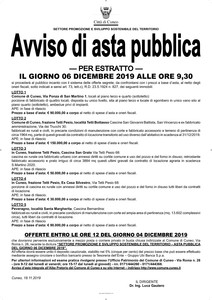 Manifesto dell'asta pubblica