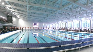 L'interno dello Stadio del Nuoto