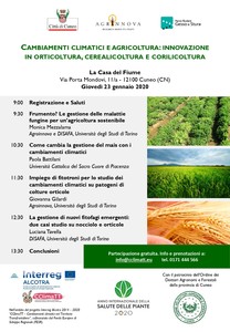 Locandina  corso “Cambiamenti climatici e agricoltura