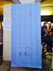 Il tabellone coi numeri vincenti