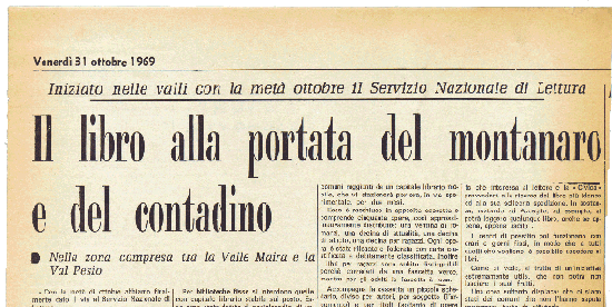 Articolo del 31 ottobre 1969