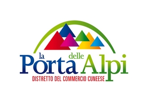 Logo "Porta delle Alpi" distretto del commercio di Cuneo
